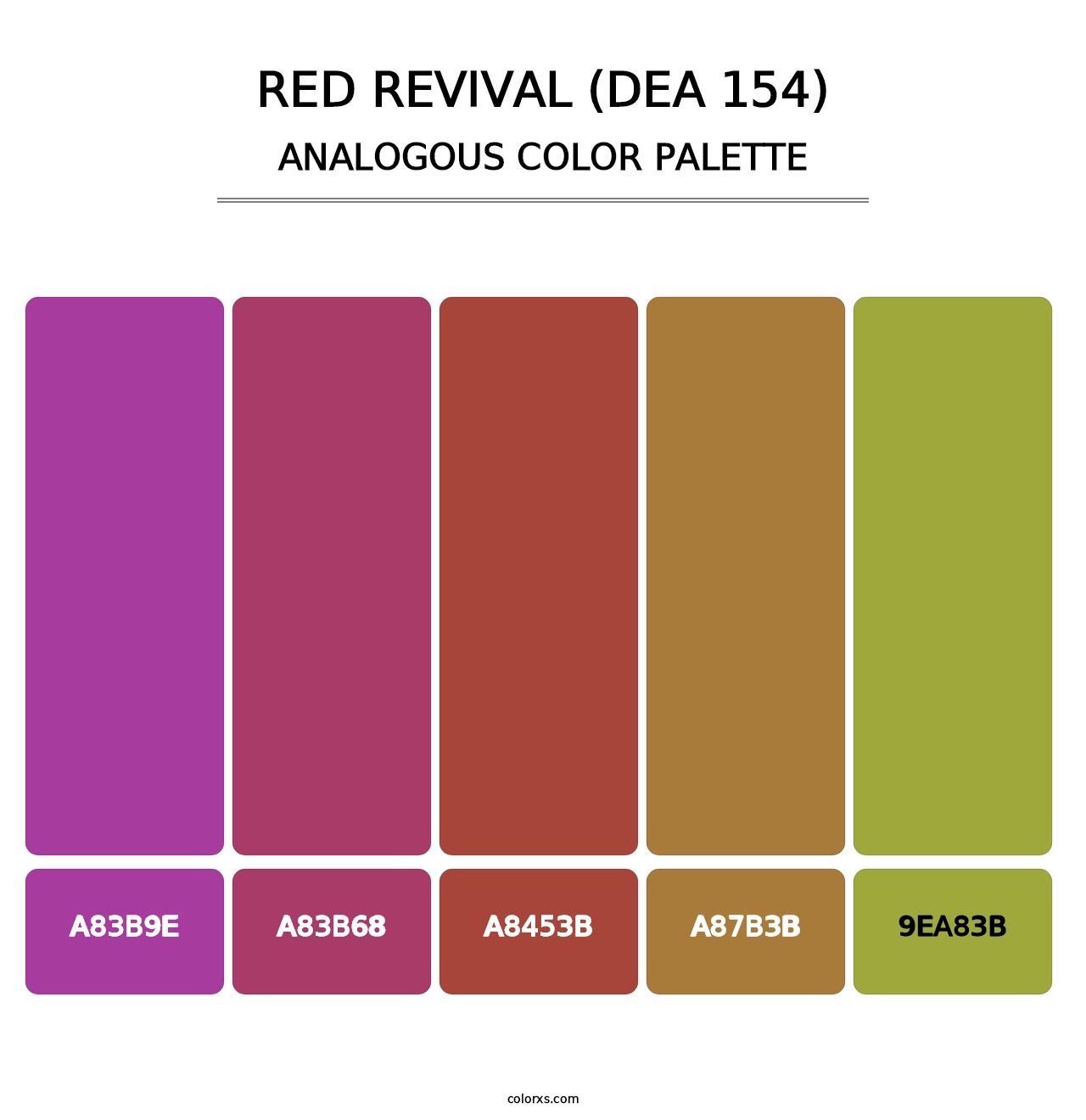 Red Revival (DEA 154) - Analogous Color Palette
