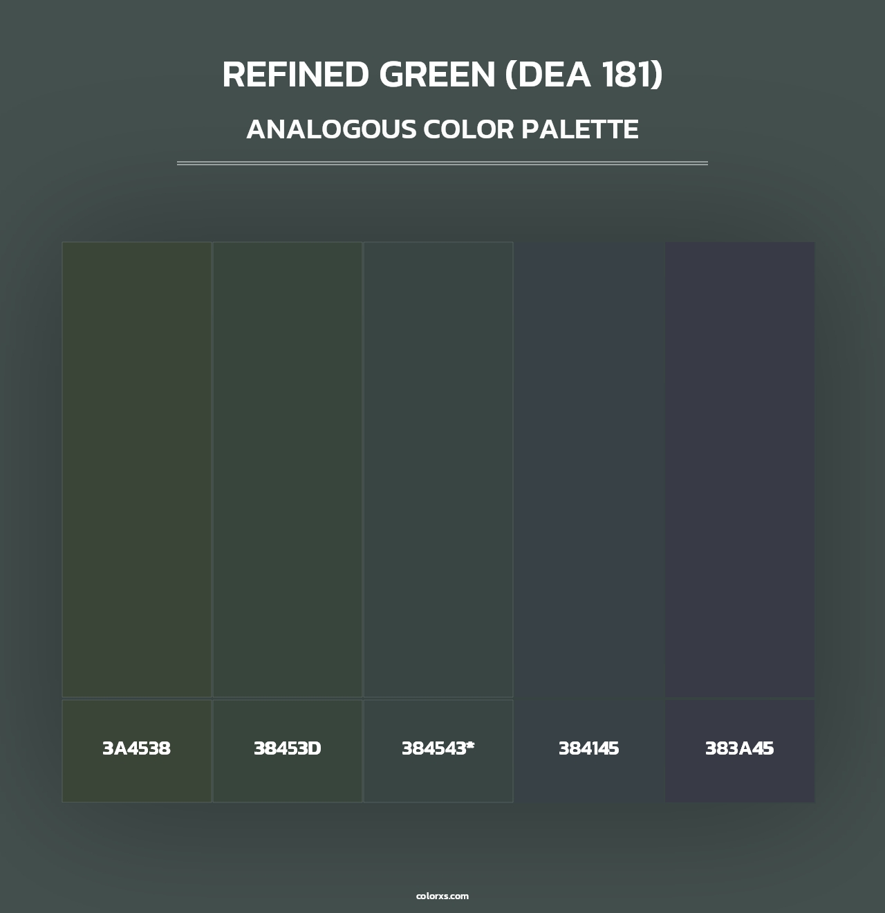 Refined Green (DEA 181) - Analogous Color Palette