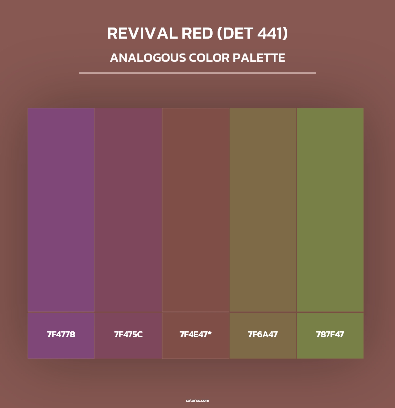 Revival Red (DET 441) - Analogous Color Palette