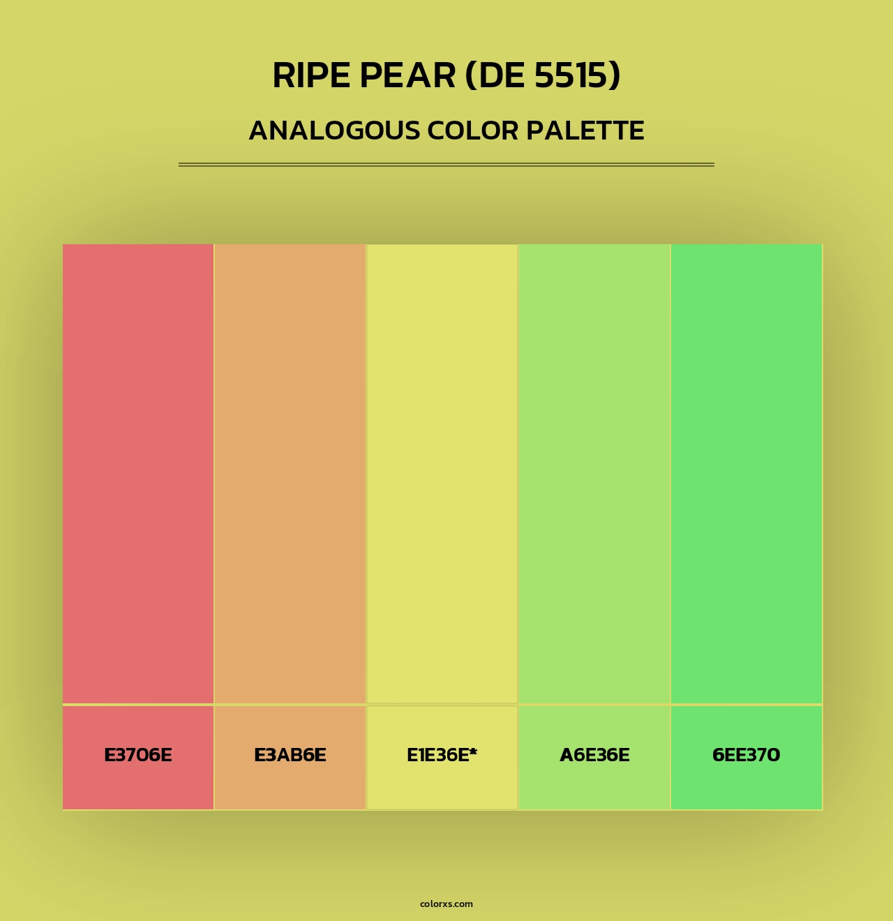 Ripe Pear (DE 5515) - Analogous Color Palette