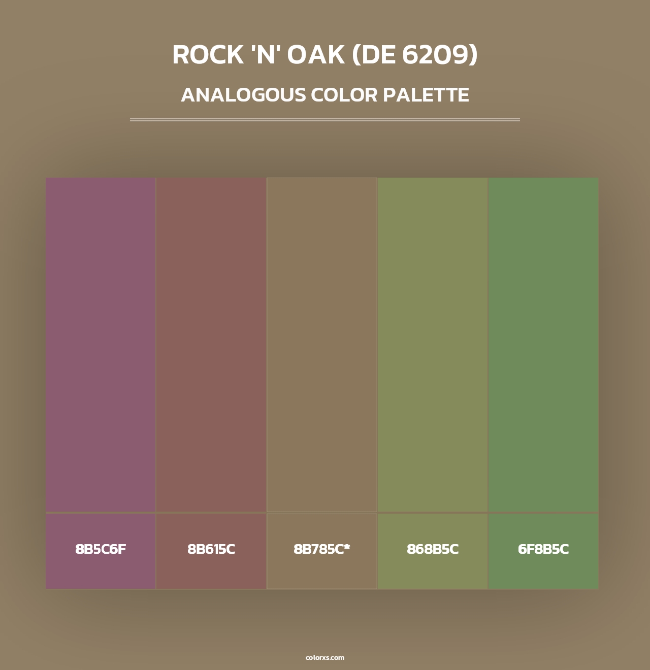 Rock 'n' Oak (DE 6209) - Analogous Color Palette