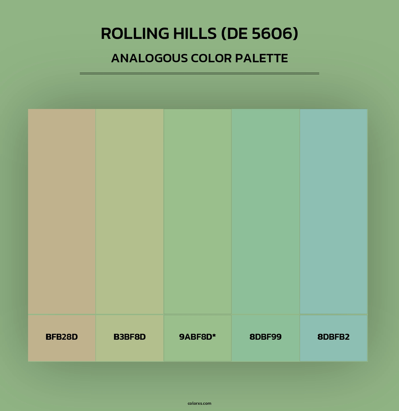 Rolling Hills (DE 5606) - Analogous Color Palette
