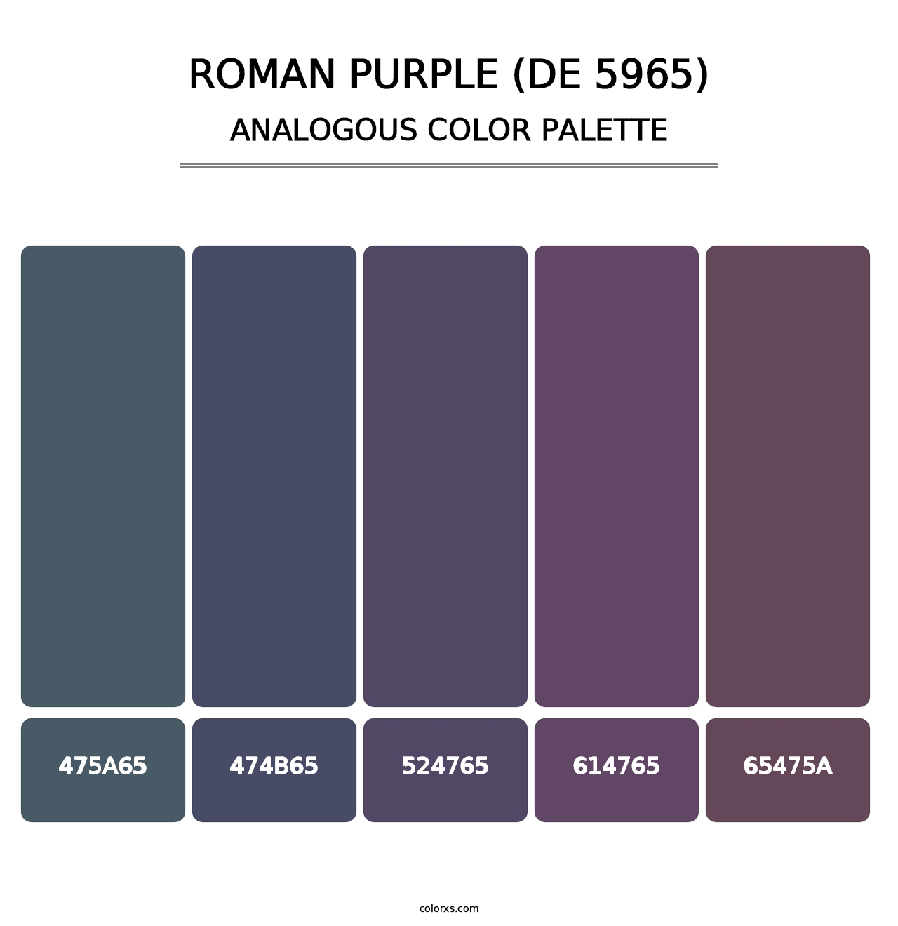 Roman Purple (DE 5965) - Analogous Color Palette