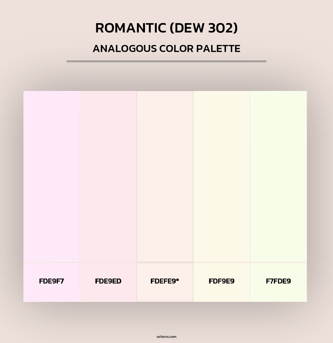 Romantic (DEW 302) - Analogous Color Palette