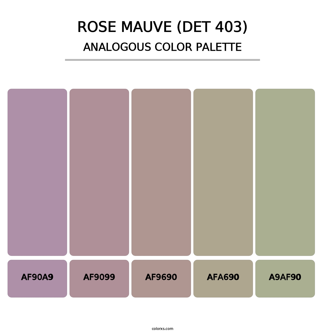 Rose Mauve (DET 403) - Analogous Color Palette