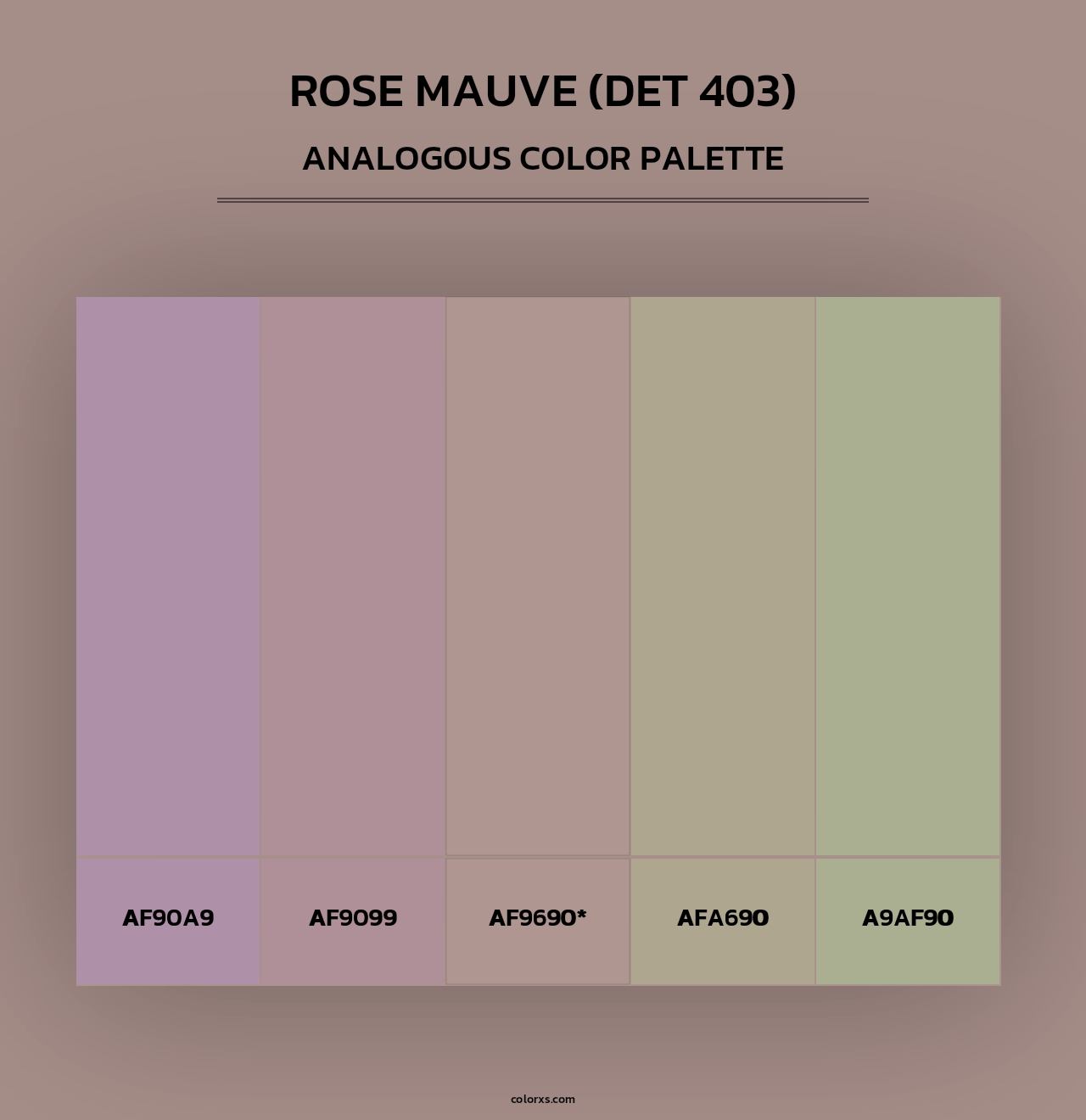 Rose Mauve (DET 403) - Analogous Color Palette