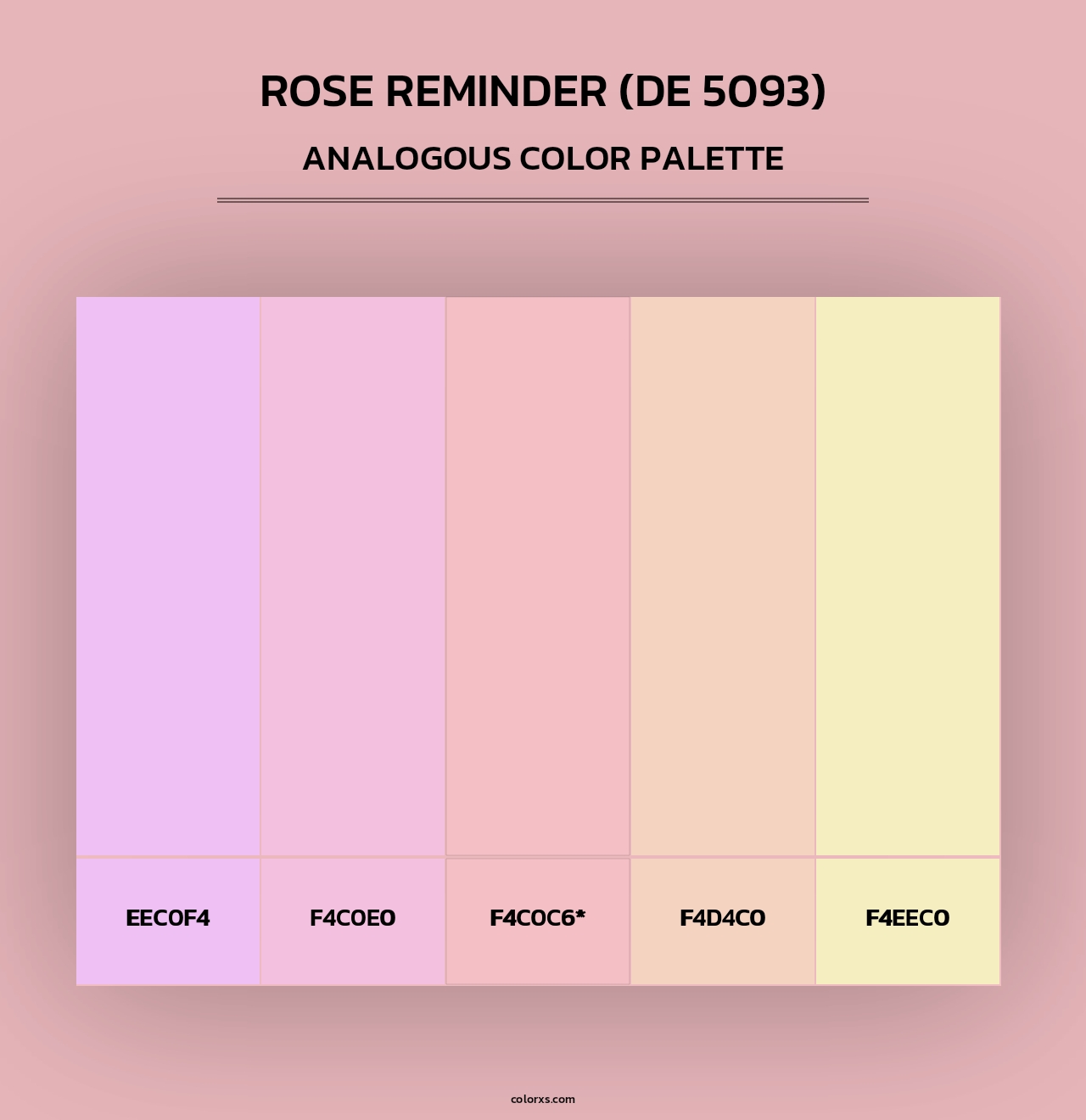 Rose Reminder (DE 5093) - Analogous Color Palette