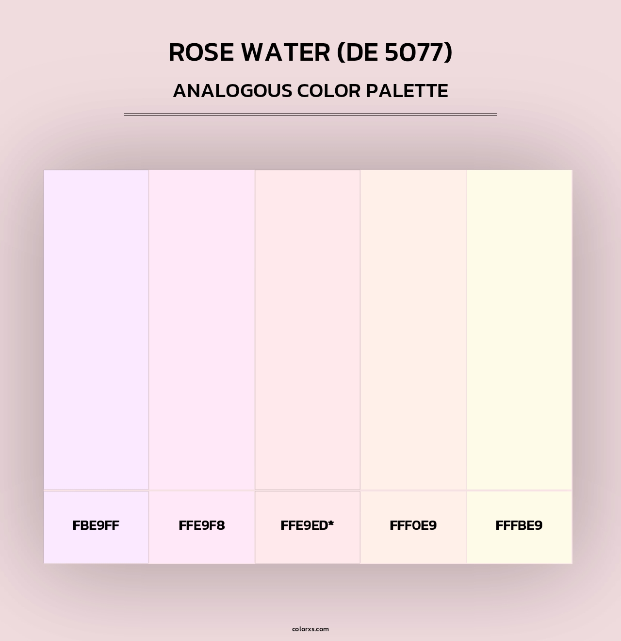 Rose Water (DE 5077) - Analogous Color Palette