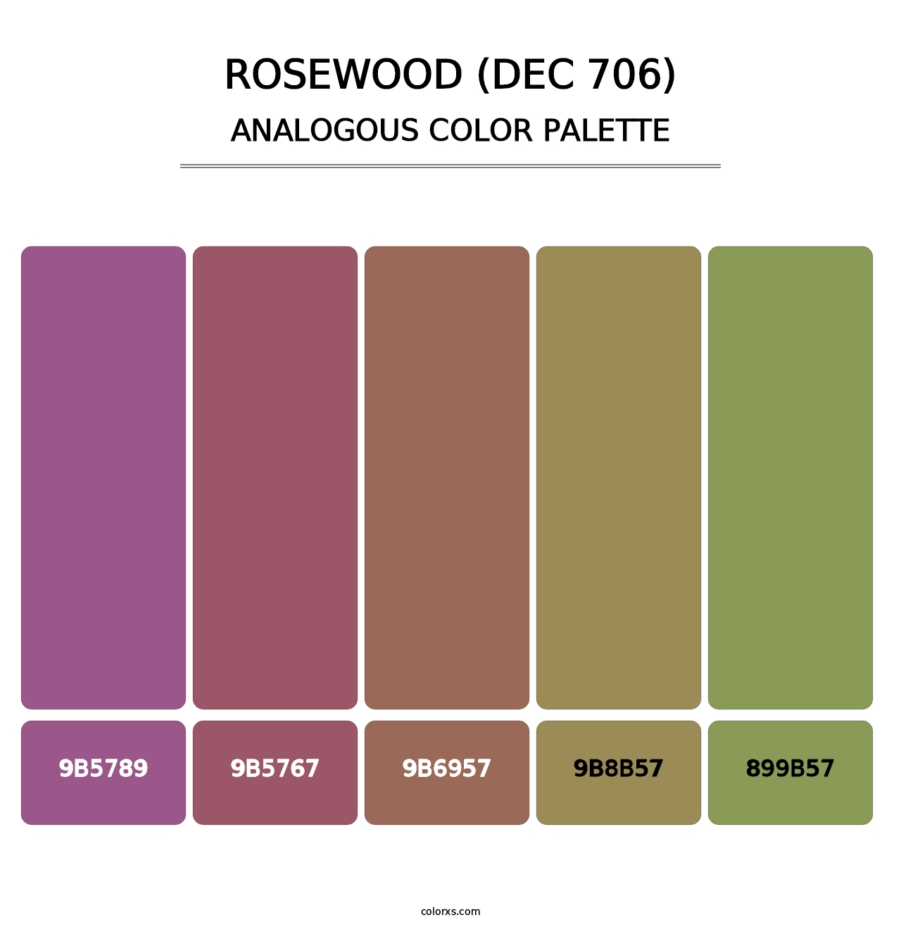 Rosewood (DEC 706) - Analogous Color Palette