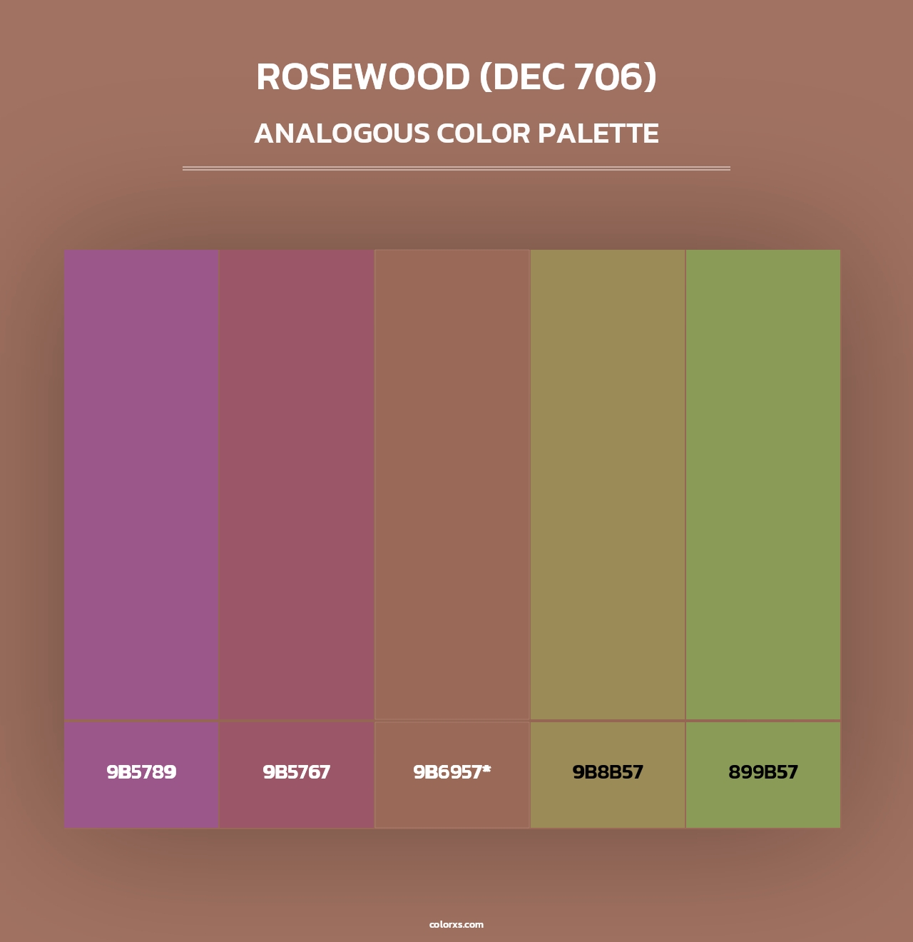 Rosewood (DEC 706) - Analogous Color Palette