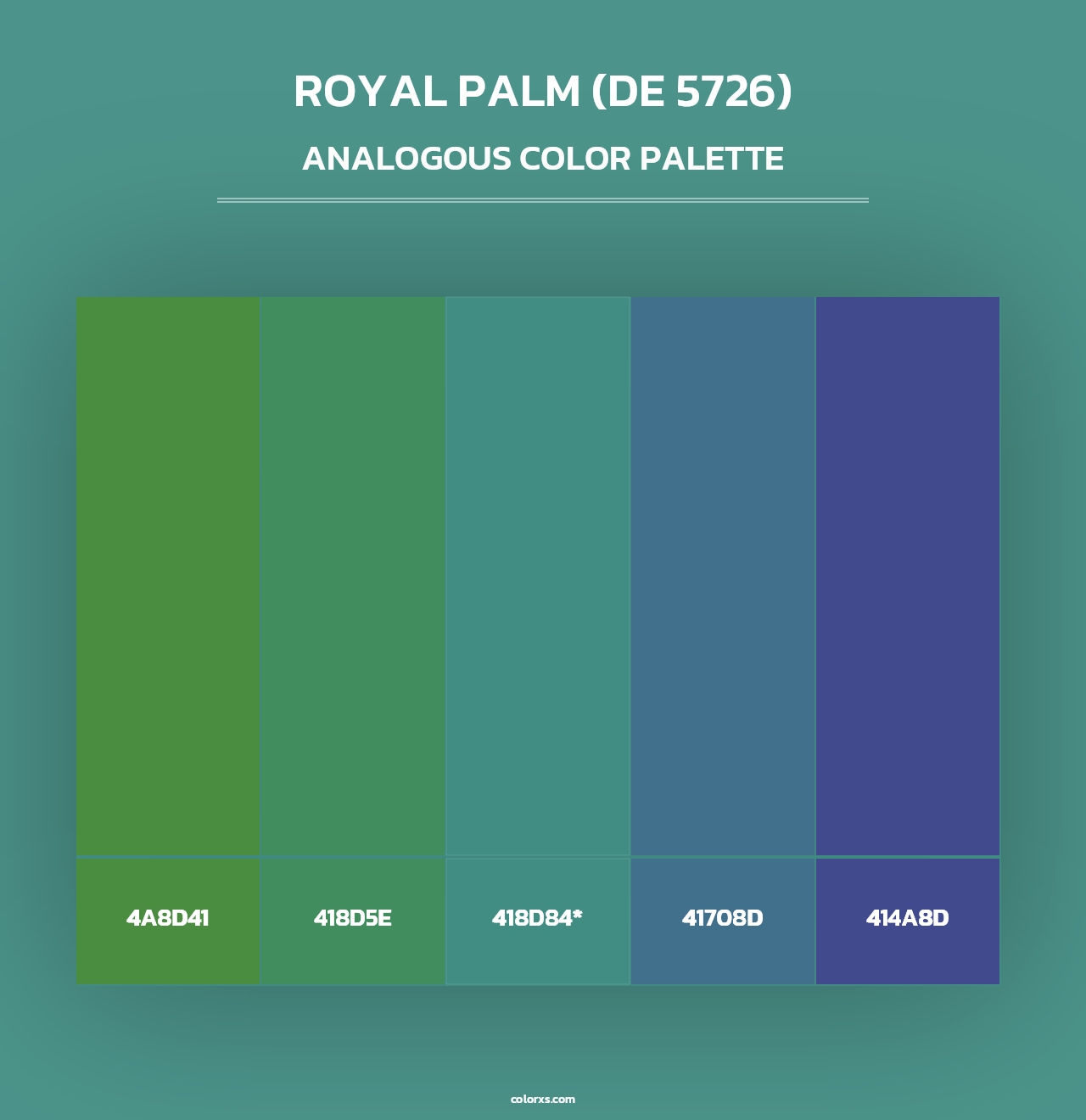 Royal Palm (DE 5726) - Analogous Color Palette
