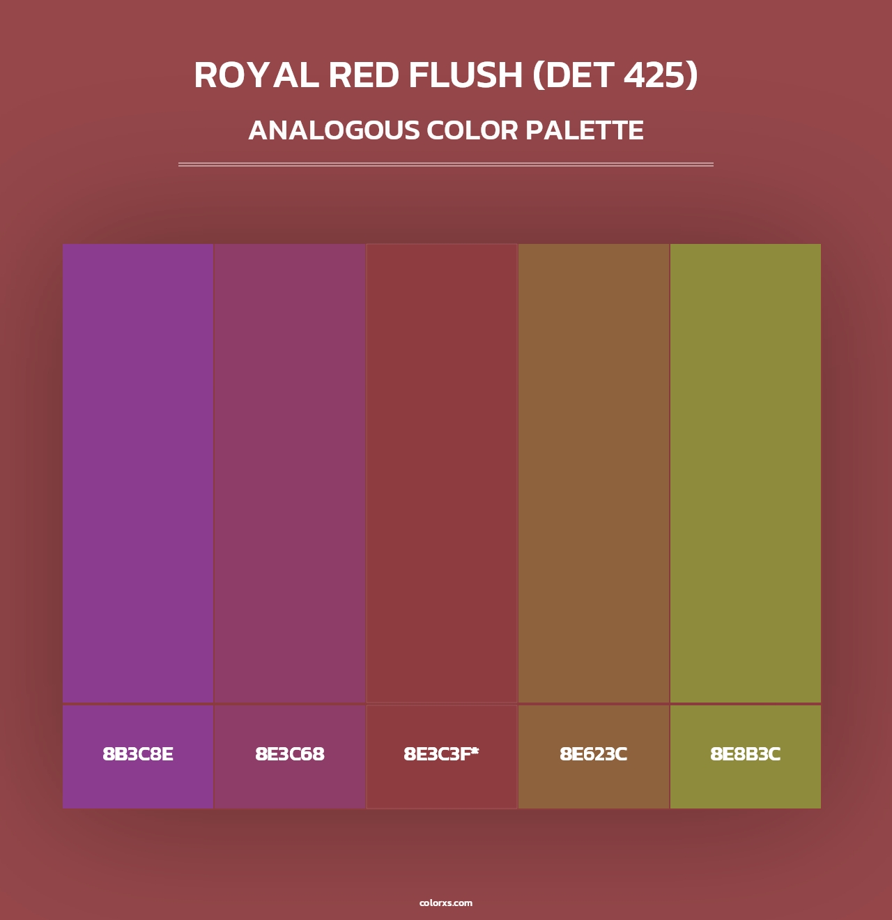 Royal Red Flush (DET 425) - Analogous Color Palette