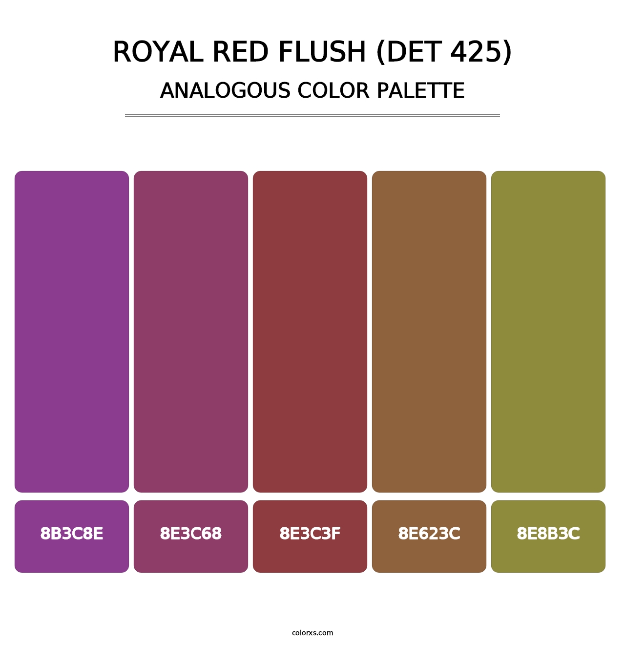 Royal Red Flush (DET 425) - Analogous Color Palette