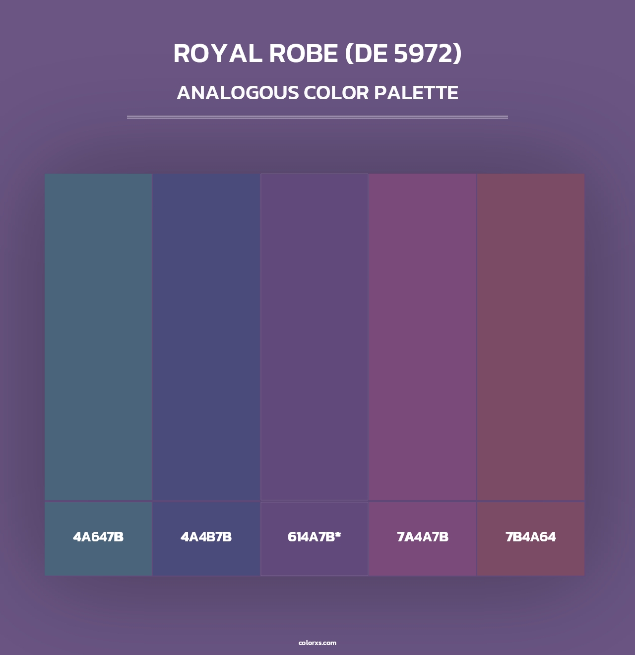 Royal Robe (DE 5972) - Analogous Color Palette