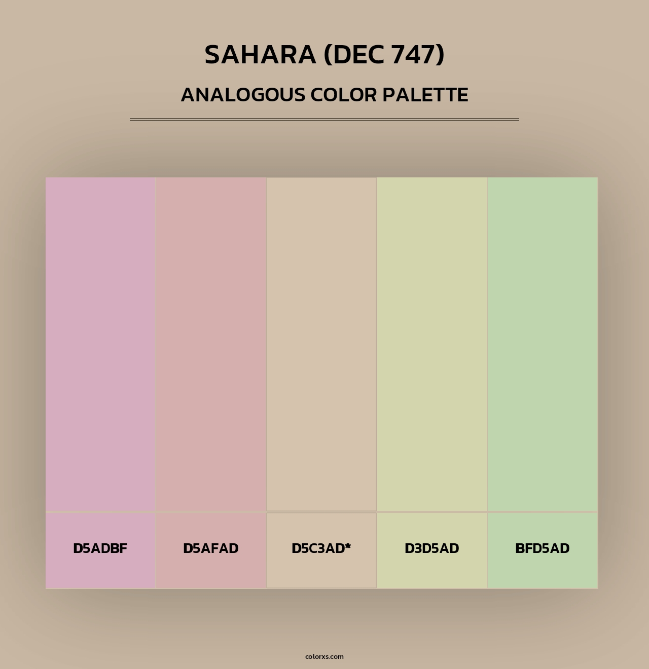 Sahara (DEC 747) - Analogous Color Palette