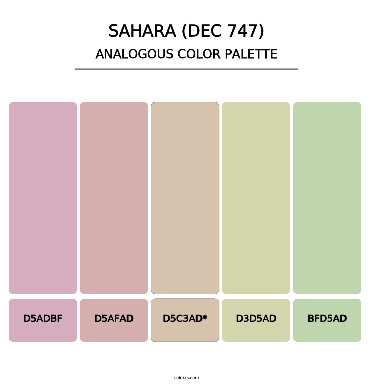 Sahara (DEC 747) - Analogous Color Palette