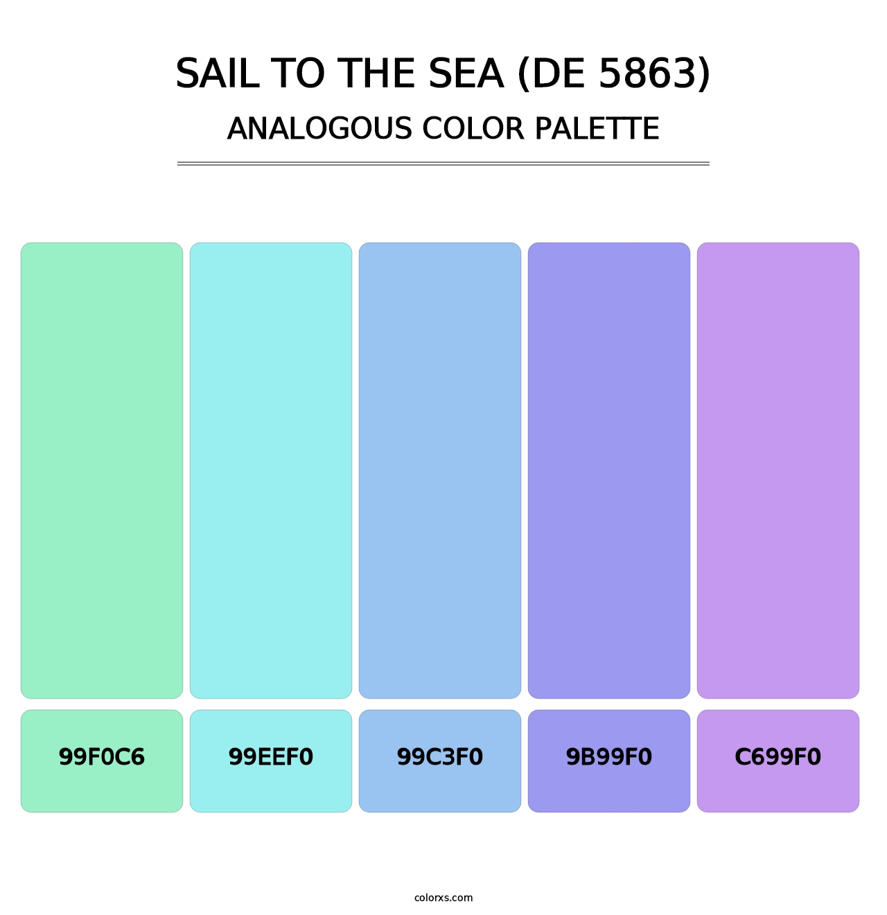 Sail to the Sea (DE 5863) - Analogous Color Palette