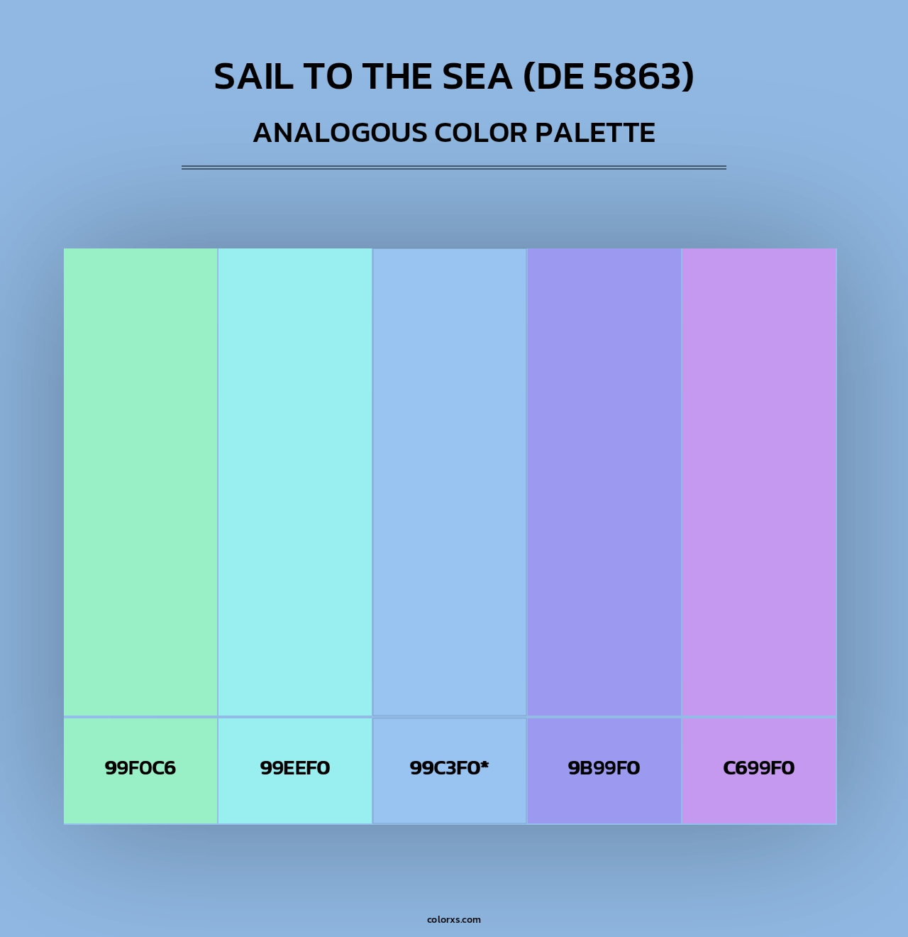 Sail to the Sea (DE 5863) - Analogous Color Palette