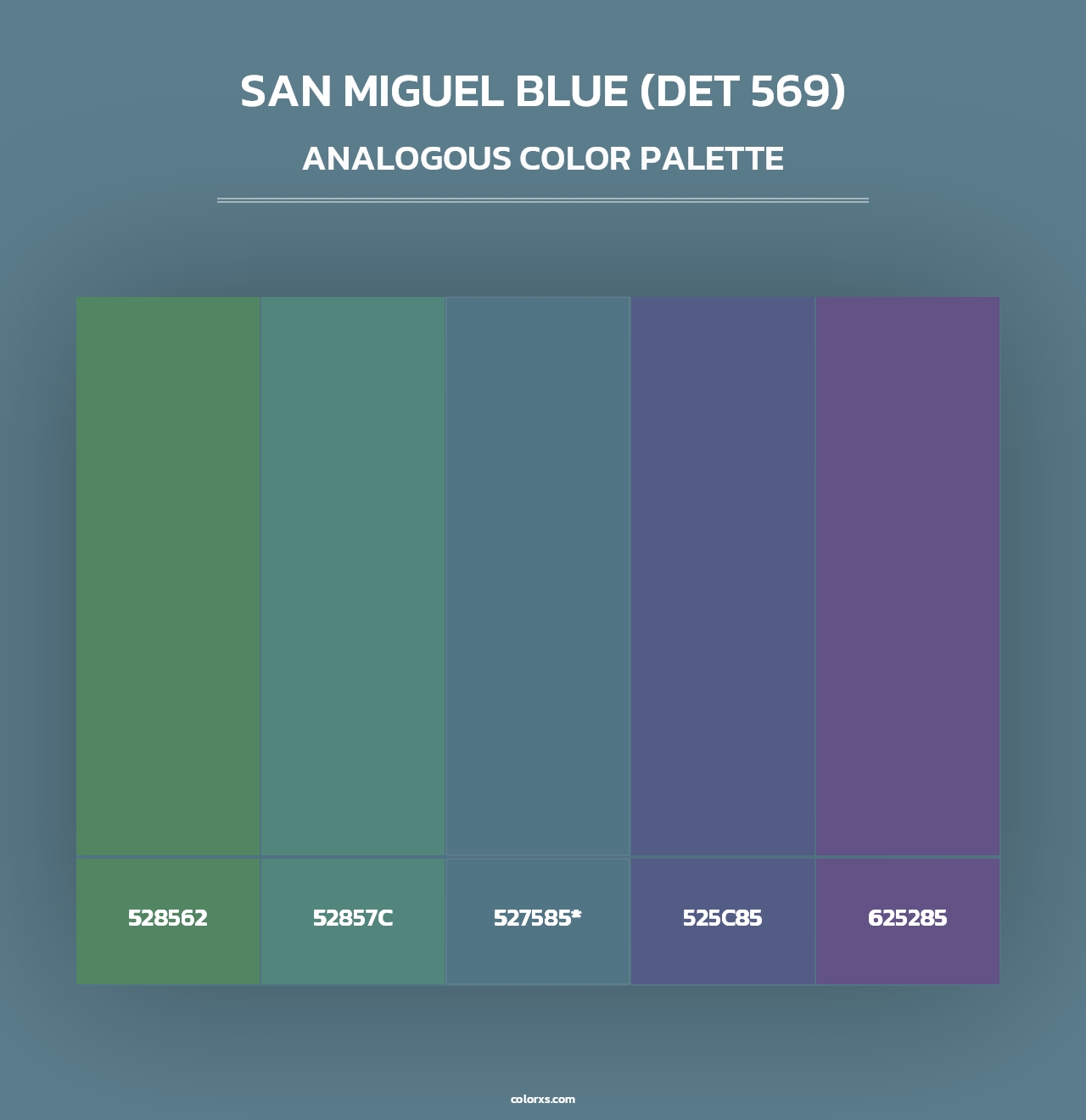 San Miguel Blue (DET 569) - Analogous Color Palette