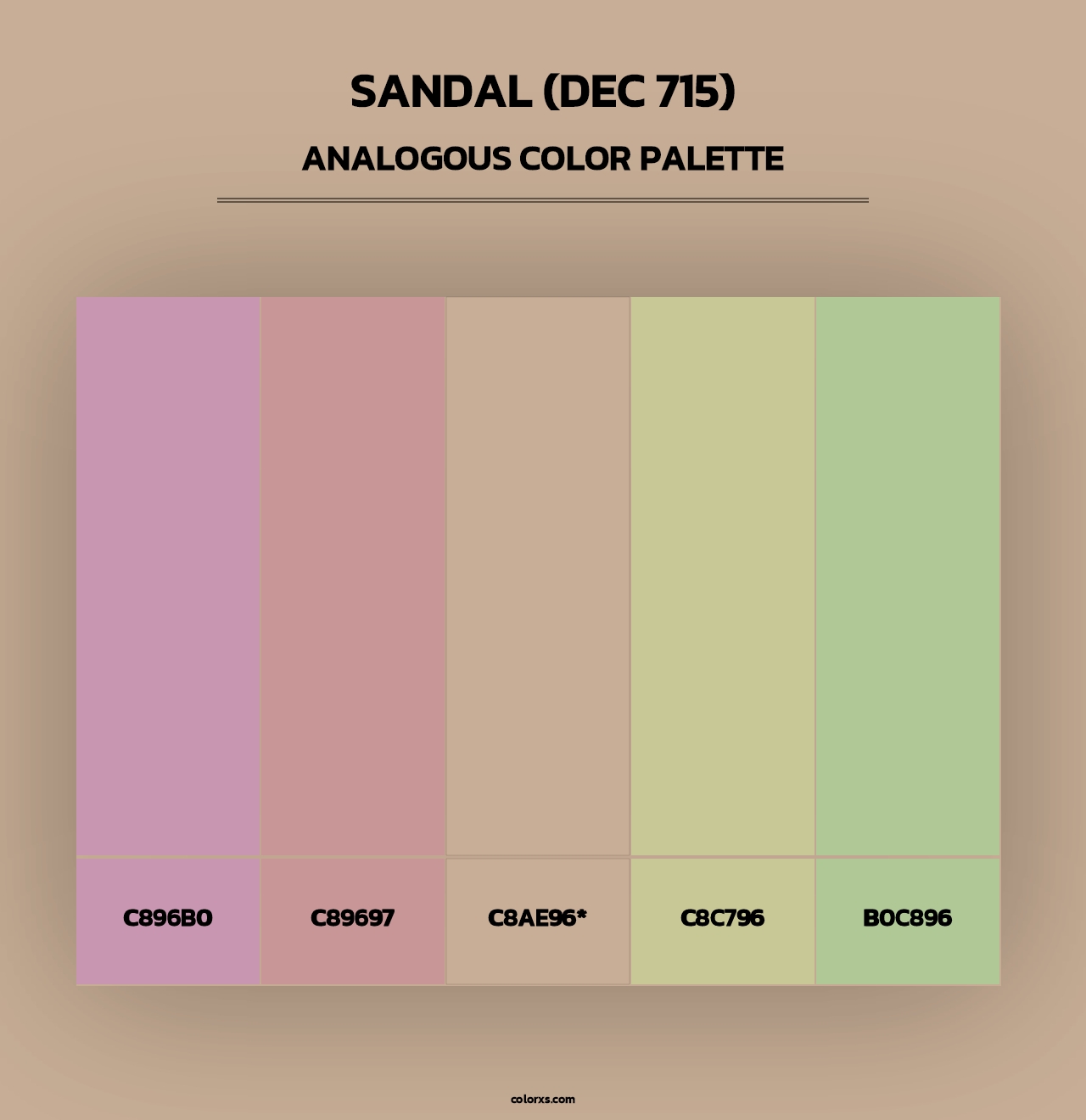 Sandal (DEC 715) - Analogous Color Palette