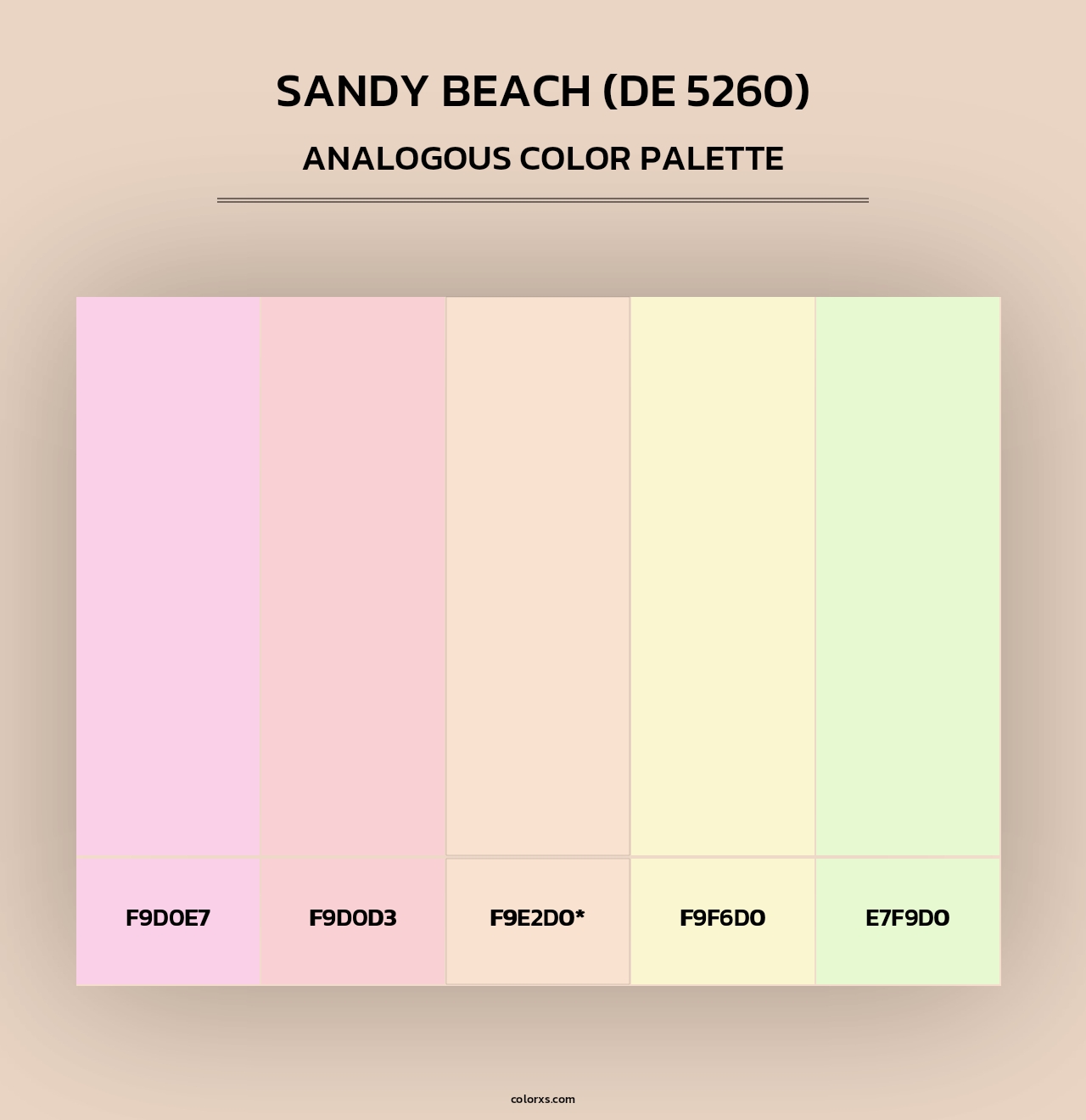 Sandy Beach (DE 5260) - Analogous Color Palette