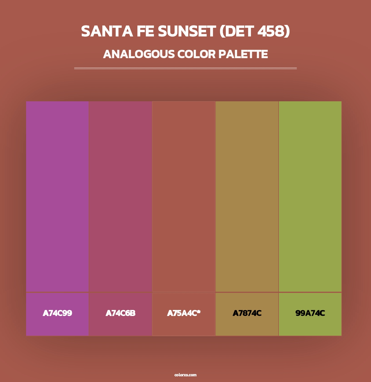 Santa Fe Sunset (DET 458) - Analogous Color Palette