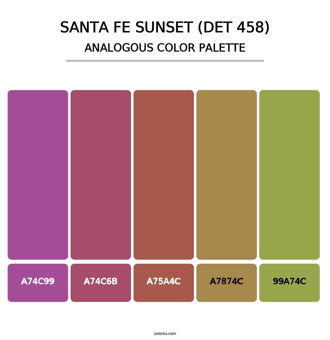 Santa Fe Sunset (DET 458) - Analogous Color Palette