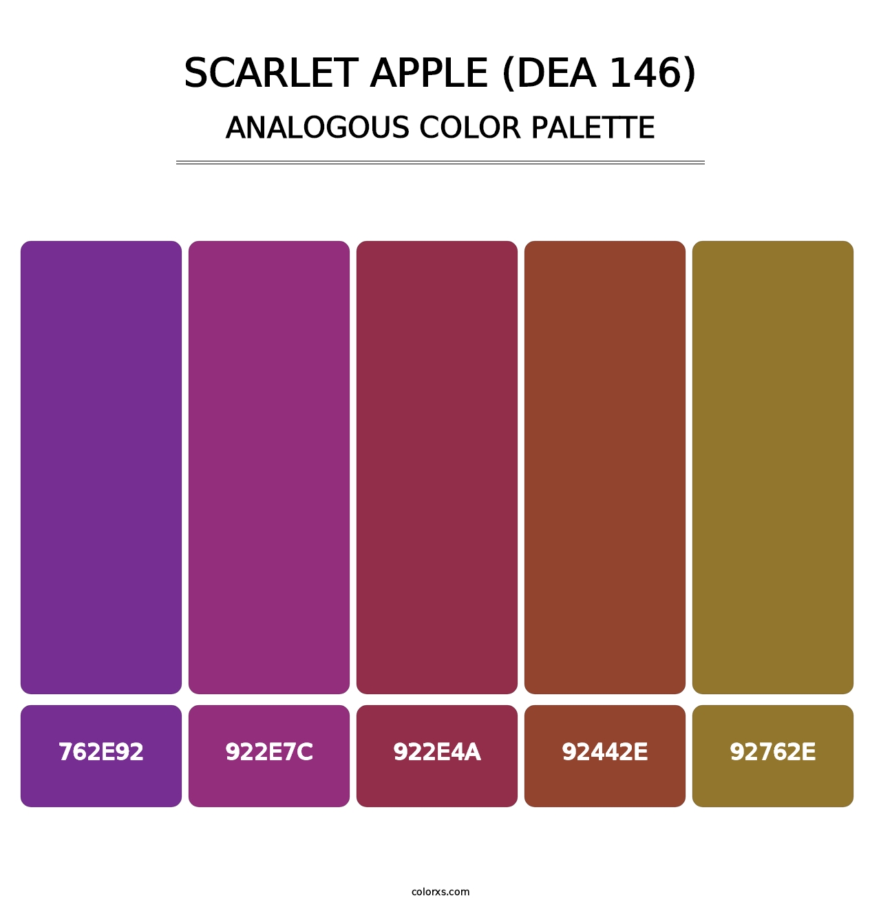 Scarlet Apple (DEA 146) - Analogous Color Palette