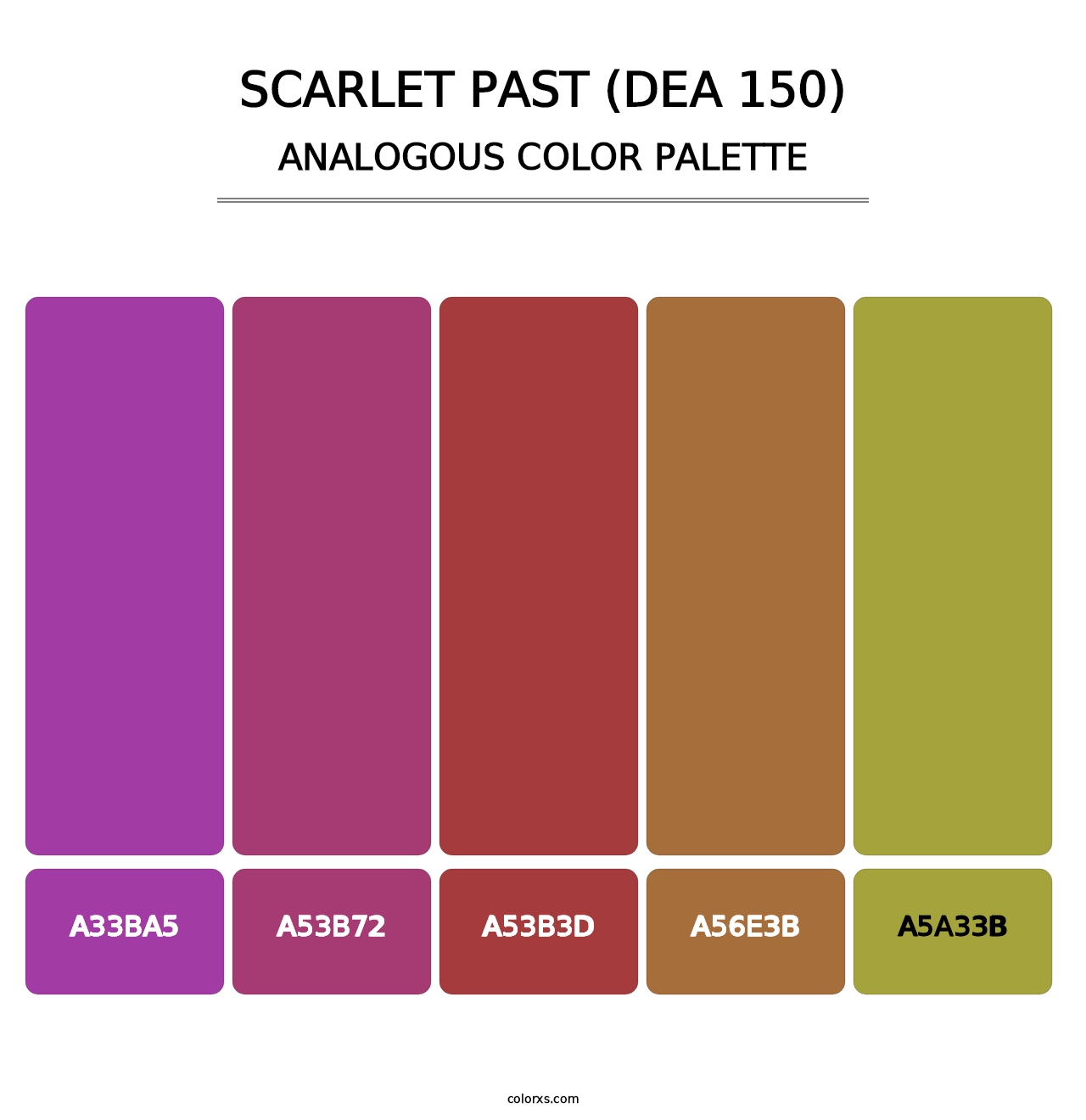 Scarlet Past (DEA 150) - Analogous Color Palette