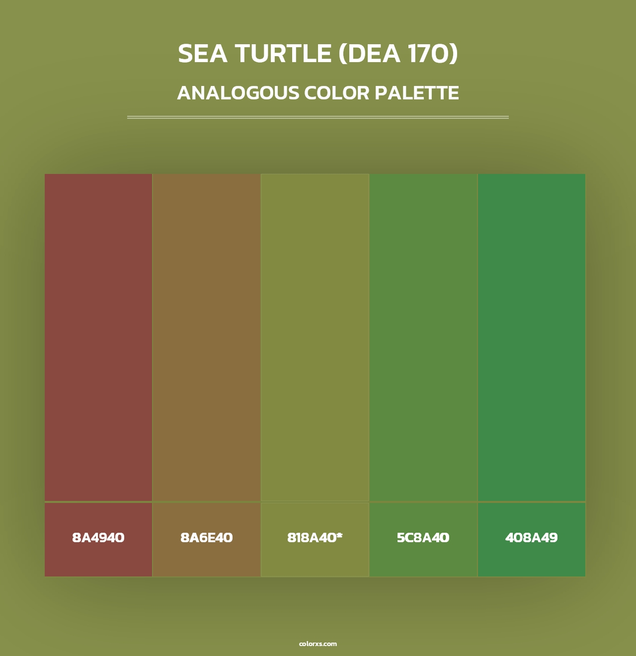 Sea Turtle (DEA 170) - Analogous Color Palette
