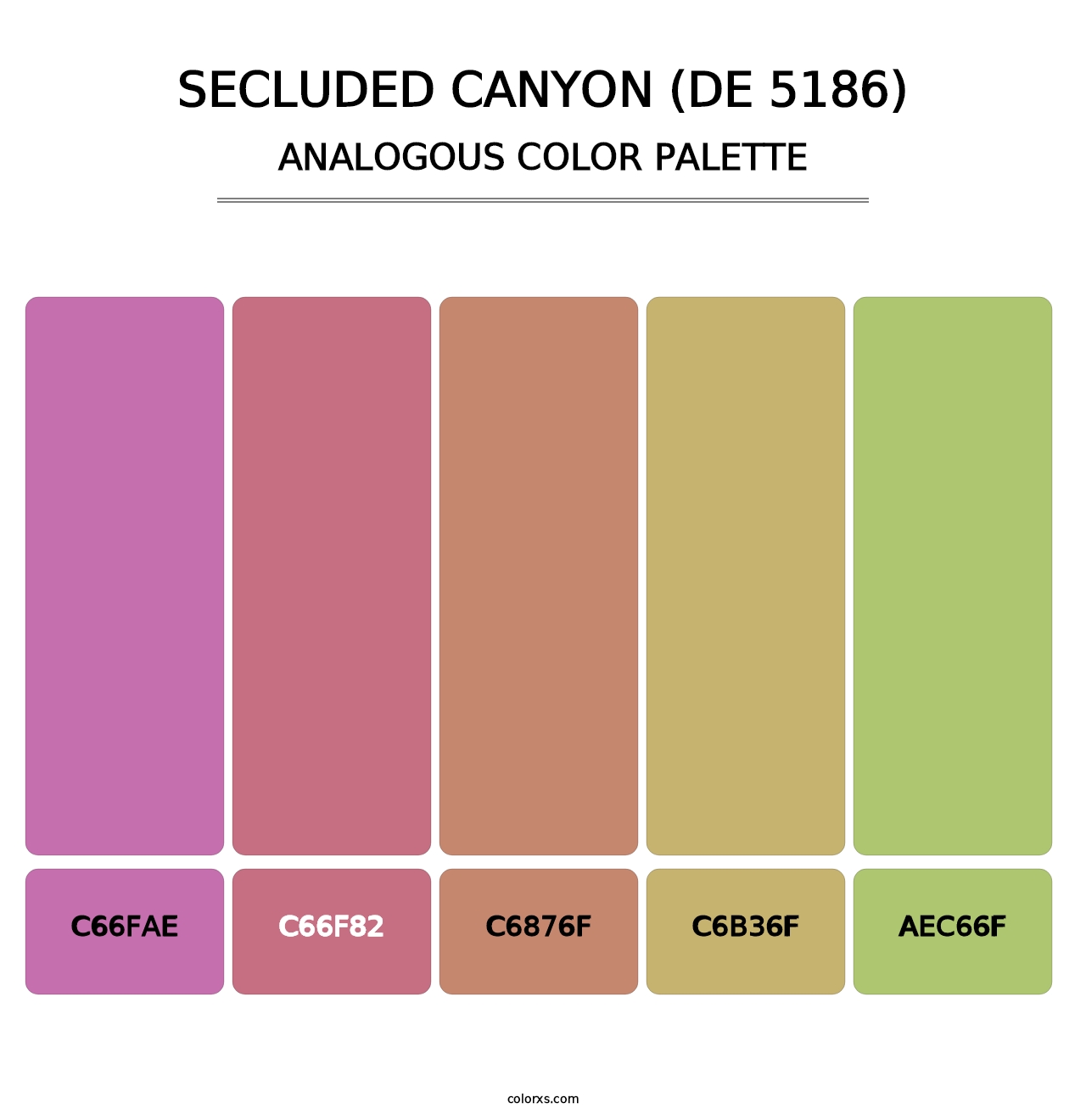 Secluded Canyon (DE 5186) - Analogous Color Palette