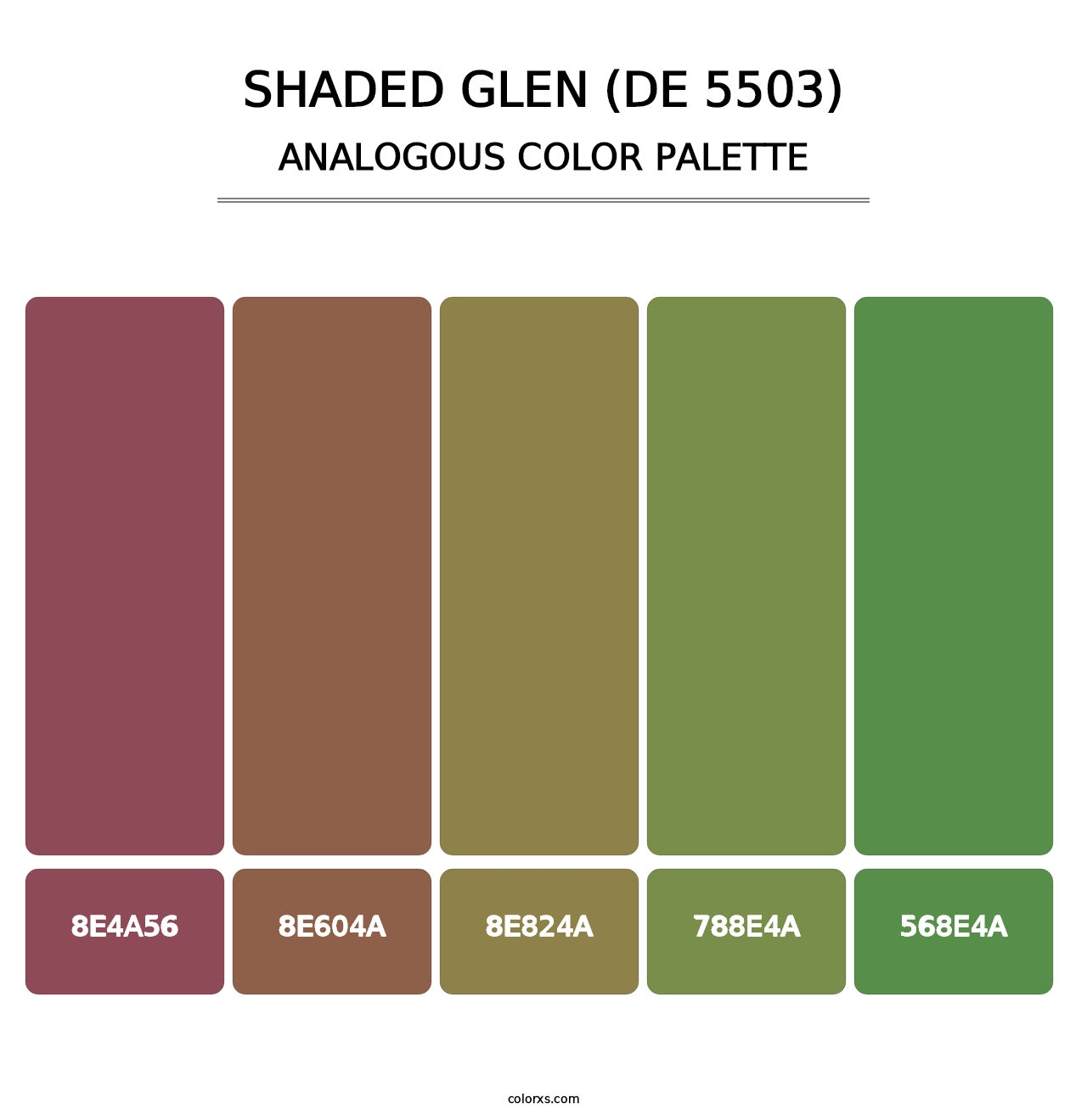 Shaded Glen (DE 5503) - Analogous Color Palette