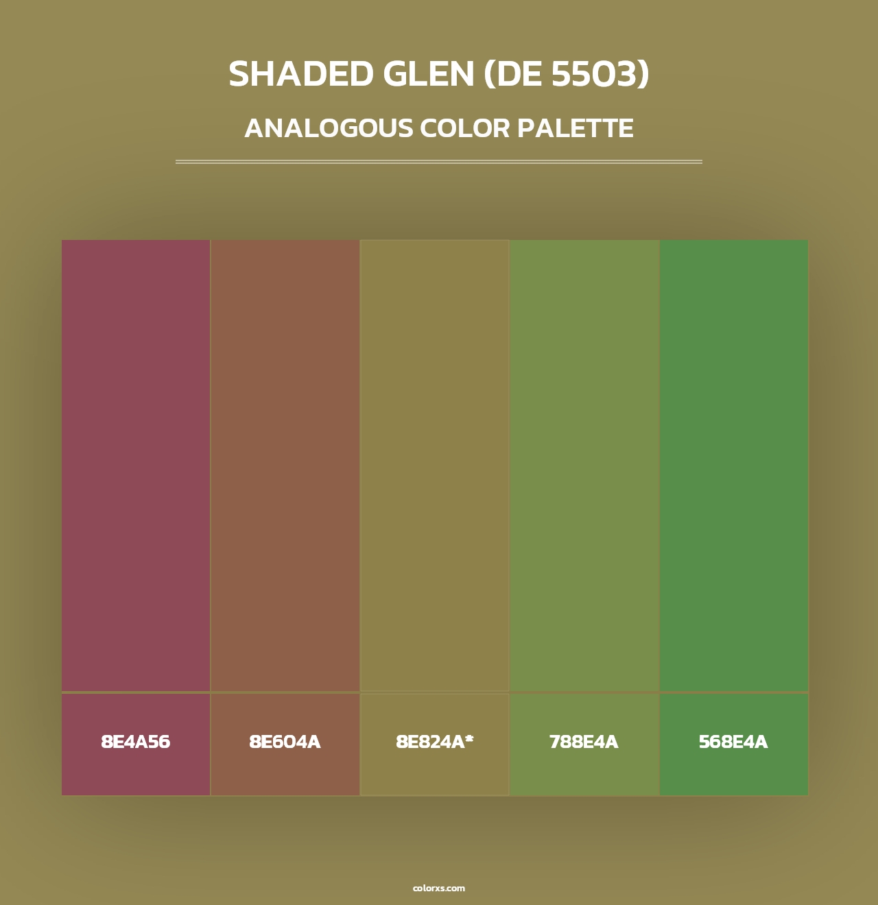 Shaded Glen (DE 5503) - Analogous Color Palette