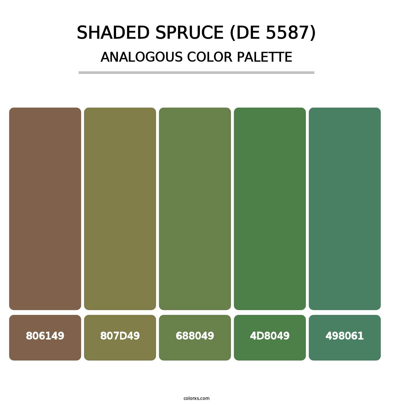 Shaded Spruce (DE 5587) - Analogous Color Palette