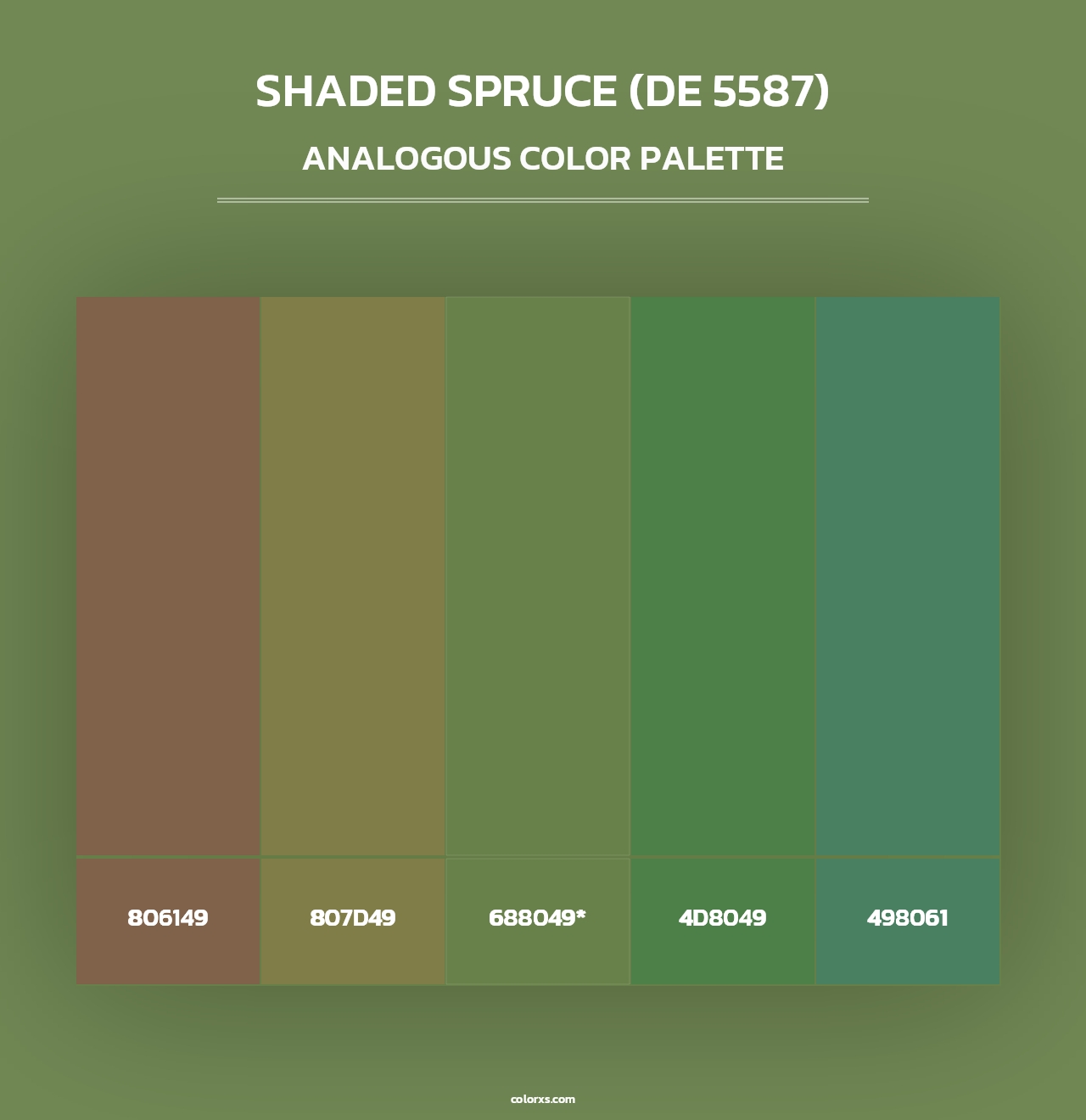 Shaded Spruce (DE 5587) - Analogous Color Palette