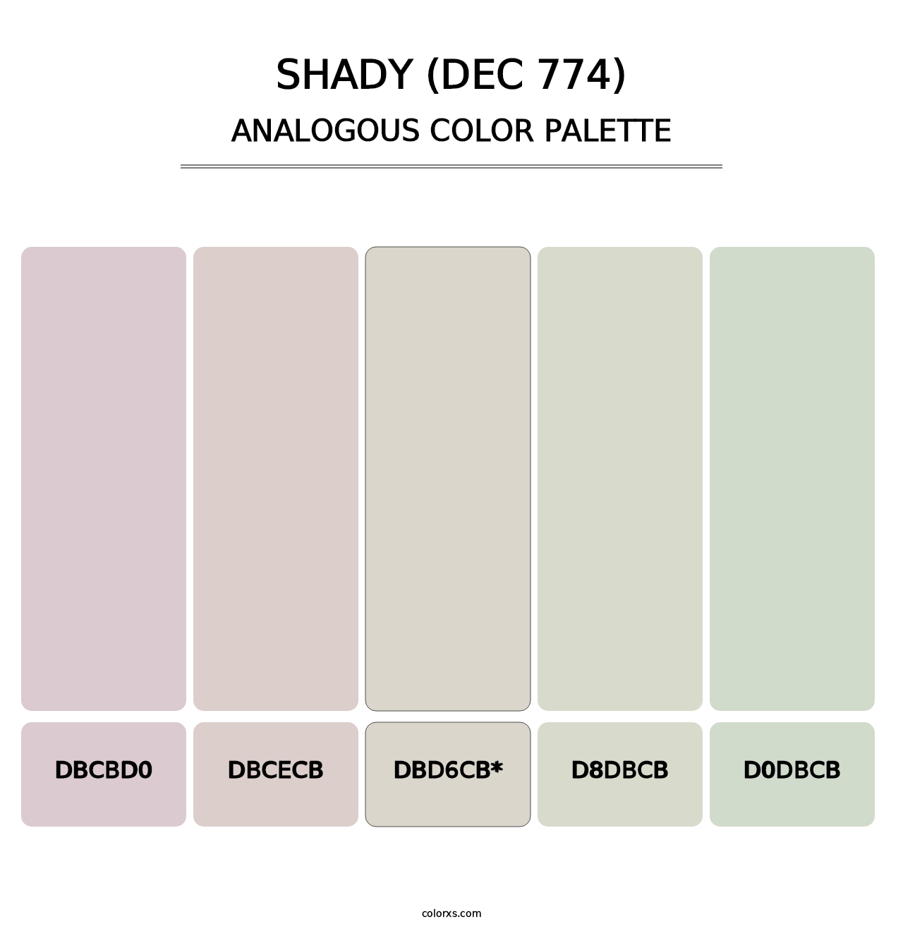 Shady (DEC 774) - Analogous Color Palette