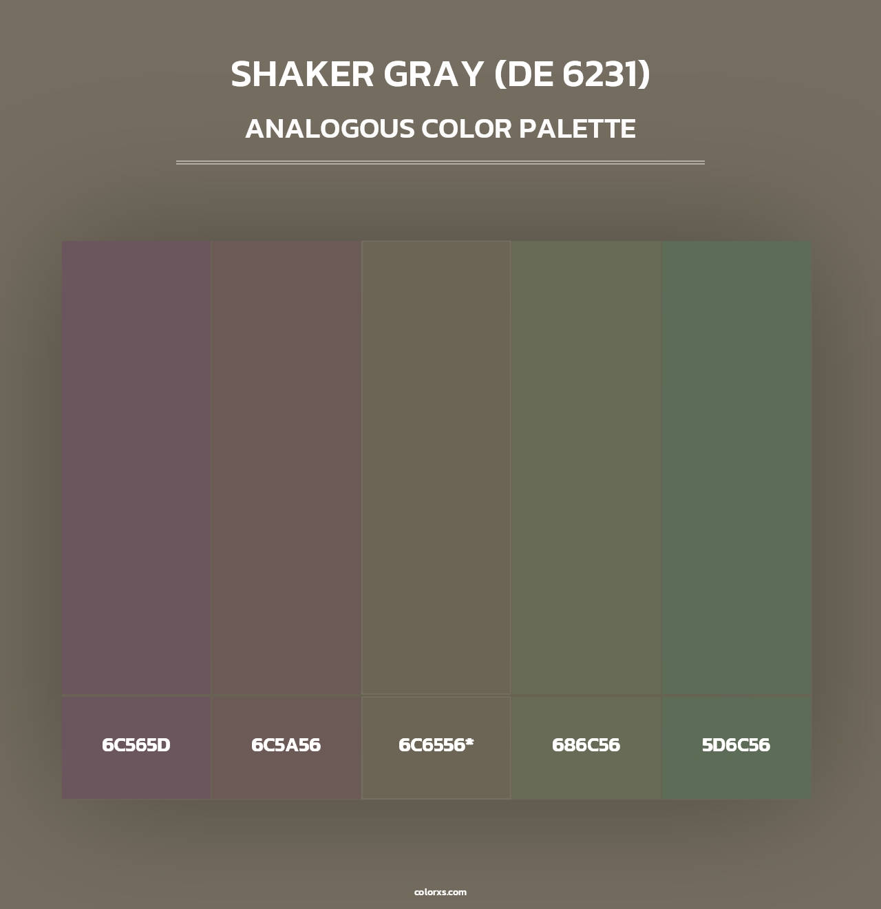 Shaker Gray (DE 6231) - Analogous Color Palette