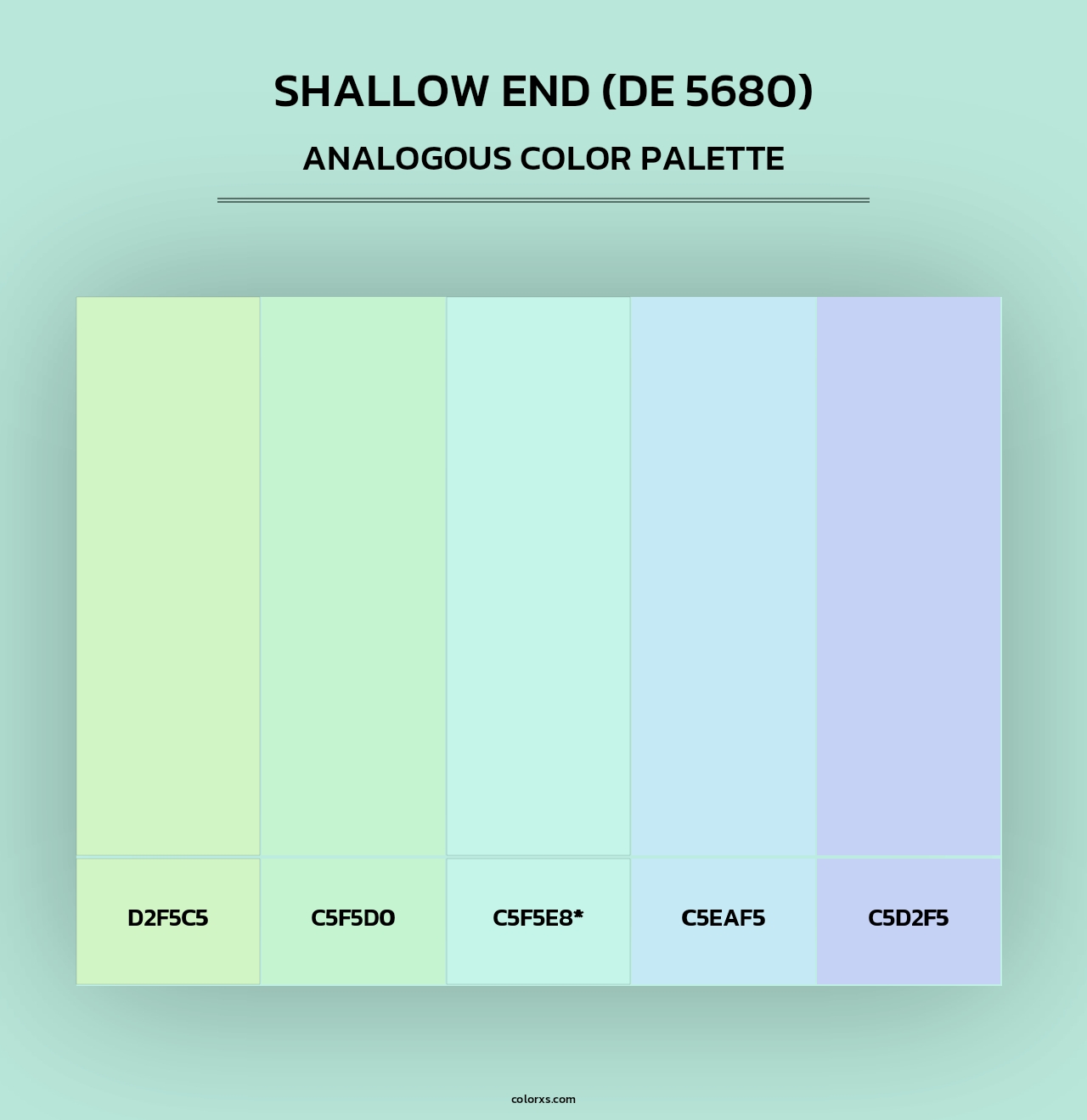 Shallow End (DE 5680) - Analogous Color Palette