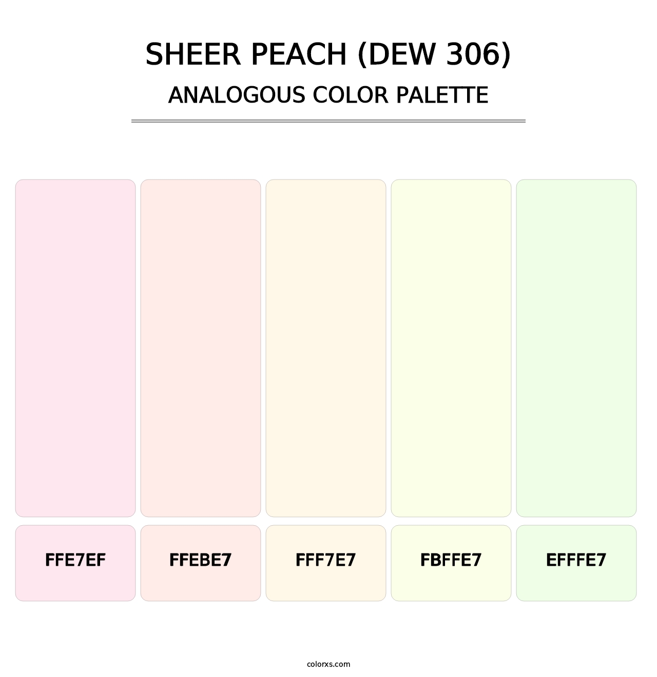 Sheer Peach (DEW 306) - Analogous Color Palette