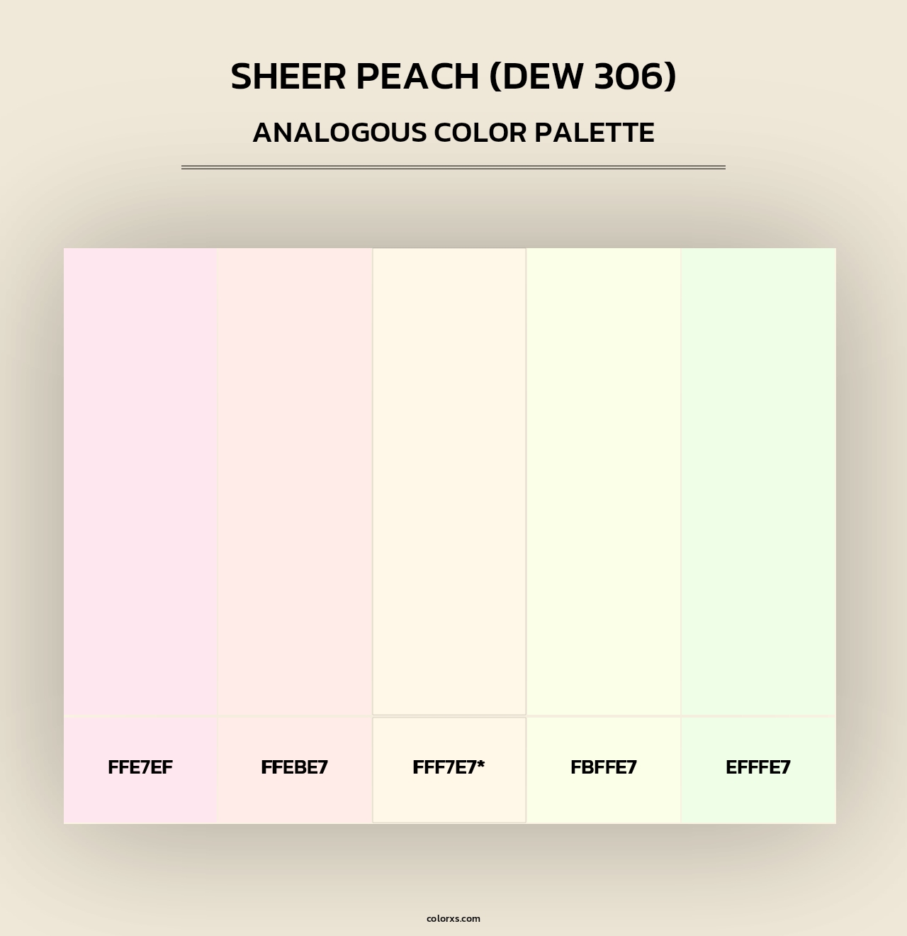 Sheer Peach (DEW 306) - Analogous Color Palette