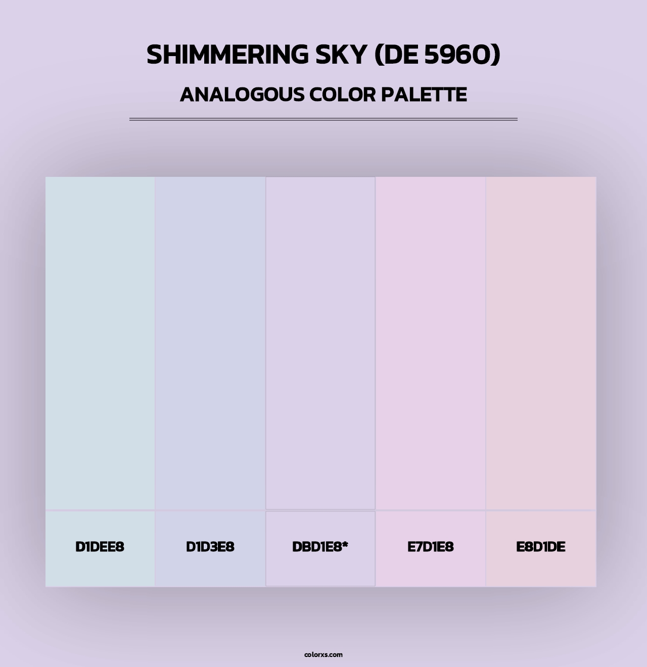 Shimmering Sky (DE 5960) - Analogous Color Palette