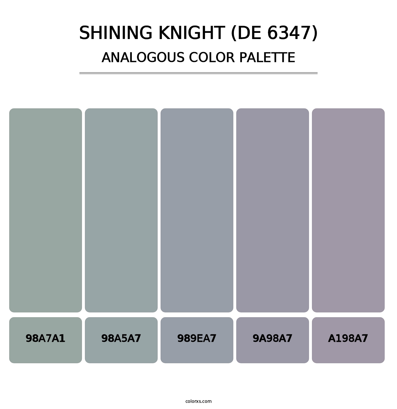 Shining Knight (DE 6347) - Analogous Color Palette