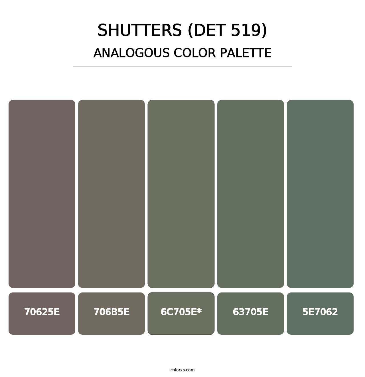 Shutters (DET 519) - Analogous Color Palette
