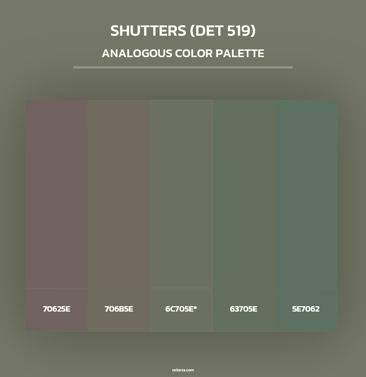 Shutters (DET 519) - Analogous Color Palette