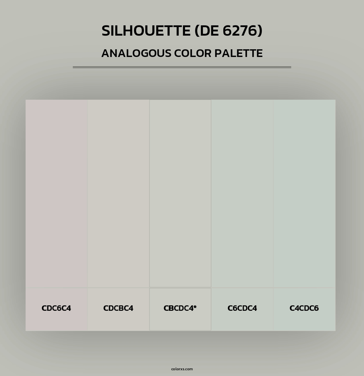 Silhouette (DE 6276) - Analogous Color Palette