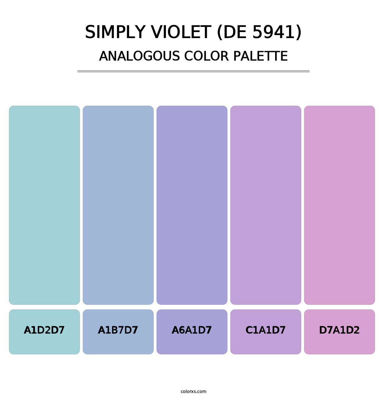 Simply Violet (DE 5941) - Analogous Color Palette
