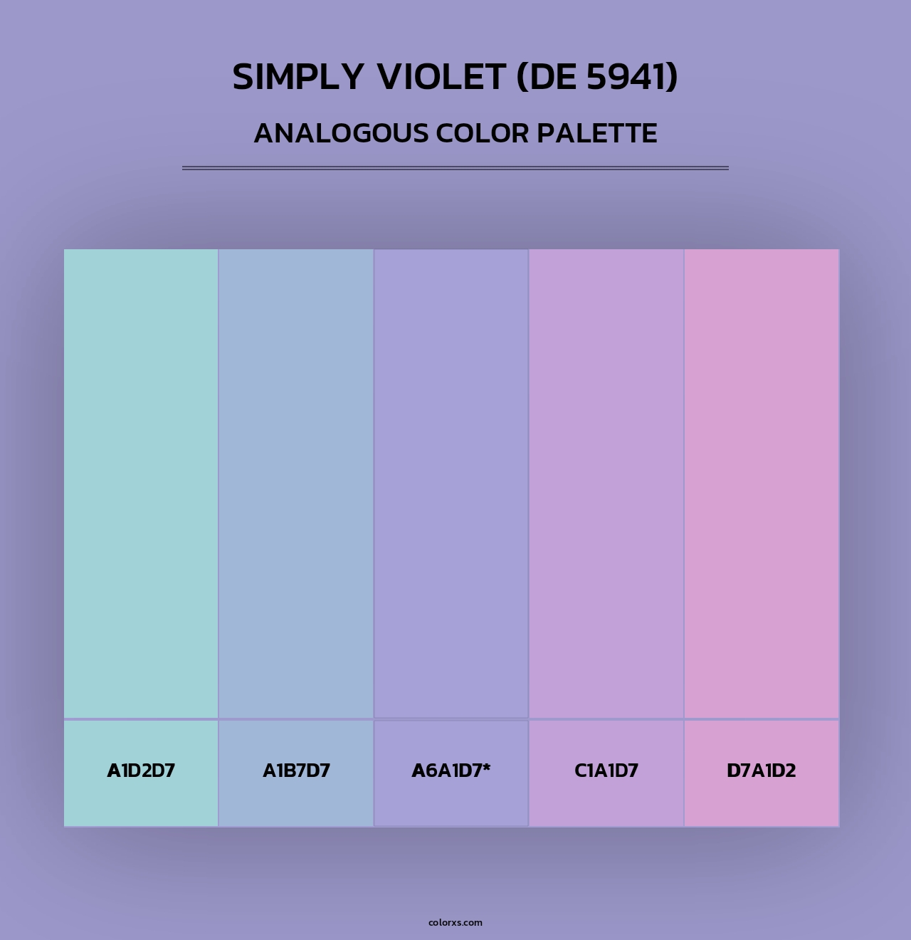 Simply Violet (DE 5941) - Analogous Color Palette
