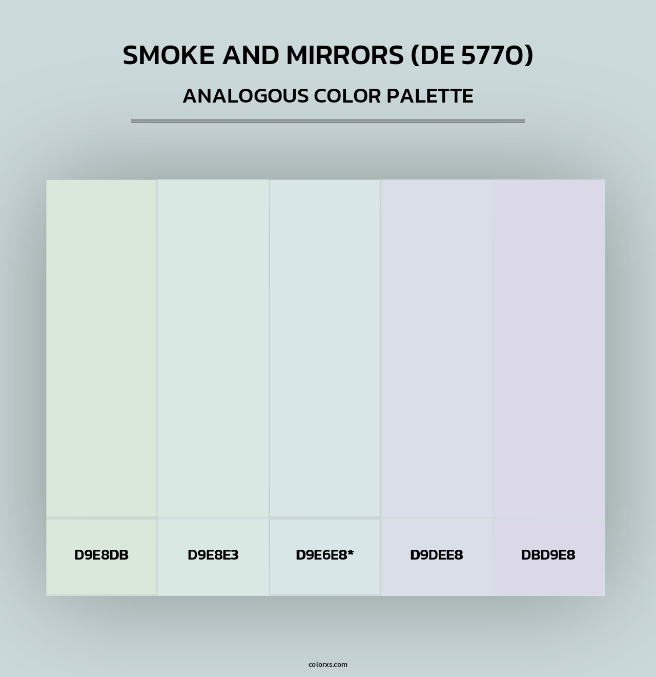 Smoke and Mirrors (DE 5770) - Analogous Color Palette