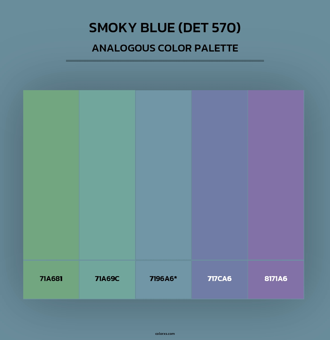 Smoky Blue (DET 570) - Analogous Color Palette