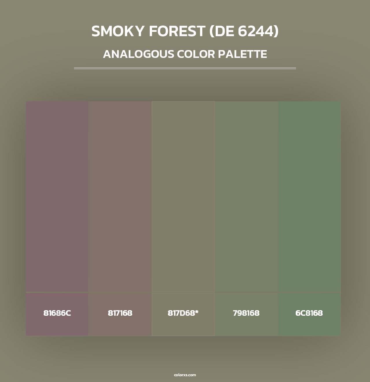 Smoky Forest (DE 6244) - Analogous Color Palette